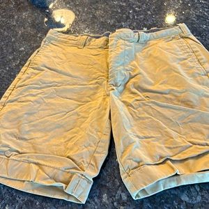 J Crew dark beige shorts. Size 33 w flex chino